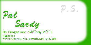 pal sardy business card